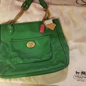 Kelly Green Coach Bag